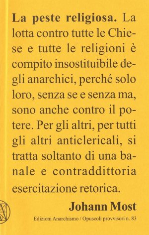 La Peste Religiosa Edizioni Anarchismo